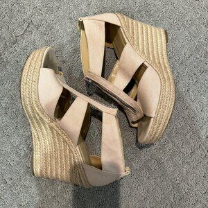 Micheal Kors Berkley Espadrille Wedge Sandals